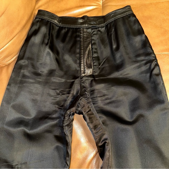 Genuine Lambskin Leather pants slacks Liz Claiborne collection Y2K size 4 - Picture 7 of 11